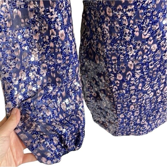 BTFL-Life NWT Sequin Puff Sleeve Dress in Midnight Size M - Picture 11 of 12